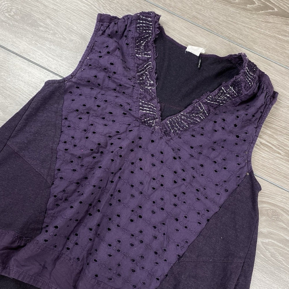 Anthropologie Akemi & Kin Women's Eyelet Tank Top Purple Small